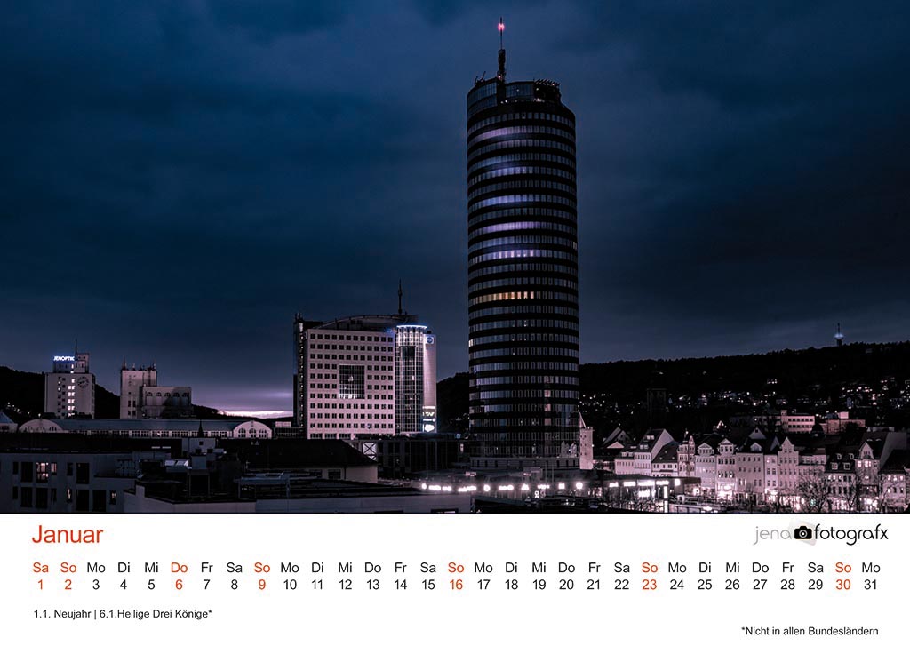 Fotokalender Jena 2022 - Jenaer SIchtweisen