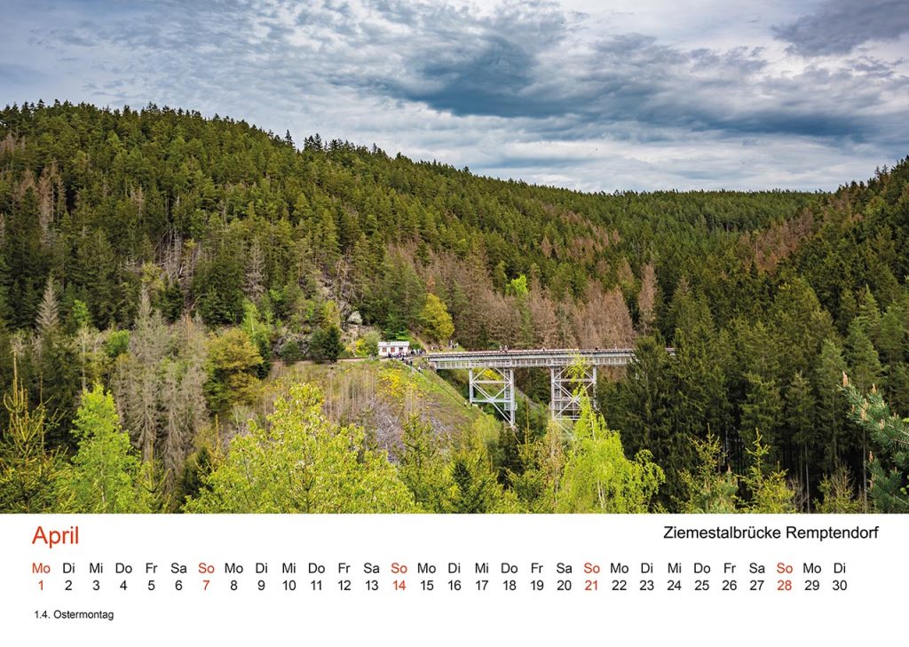 Thüringer Fotomomente 2024, Monat April – Ein Besuch der Ziemestalbrücke Remptendorf.